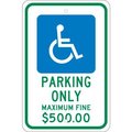 National Marker Co NMC Traffic Sign, Reserved Parking Ohio, 18in X 12in, White TMS331J